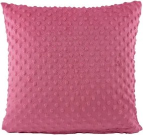 Párnahuzat 40x40 Minky bordázott amaránt c.rózsaszín
