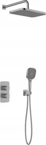 Kfa Termosztatikus Zuhanyszett, Falsík Alatti Malaga, Gun Metal Grey Pvd