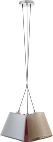 NOVA LUCE 716B-G05X1A-03 A TU ESTILO Ernyős Függesztett Lámpa Ezüst, Szürke E27 IP20