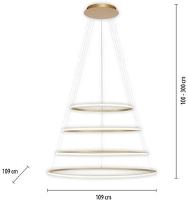 Paul Neuhaus 2124-60 - LED Dimmelhető csillár zsinóron TESSARA LED/97W/230V + távirányító