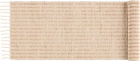 Juta Futófelület Dekorációs Asztalhoz 33 x 140 cm Bézs Csíkos, Rojtokkal