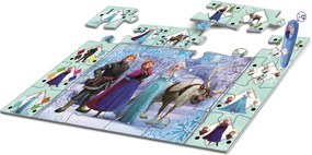 Disney Jégvarázs Ice Kingdom interaktív 24 db-os puzzle Clementoni