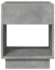 betonszürke végtelen hatású LED-es éjjeliszekrény 40x40x50 cm