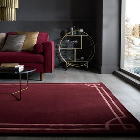 Borvörös kézi szövésű gyapjú szőnyeg 200x290 cm Gatsby – Flair Rugs