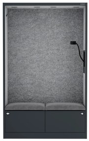 Sally 1150mm korpus Antracytowy - siedzisko Szary