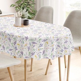 Goldea ovális dekoratív terítő valencia - levendulás kert 140 x 220 cm