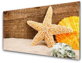 Üvegkép Starfish Sand Art 100x50 cm 2 fogas