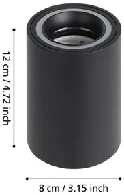 Eglo 901168 - LED RGBW Dimmelhető spotlámpa CAROSSO-Z LED/4,9W/230V fekete