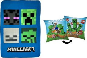 Minecraft Bad Chaos polár takaró és párna szett, 2 részes