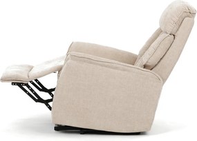 Bézs elektromos relaxfotel kábeles vezérléssel, szövet kárpitozással, TV-H9727 CRM2