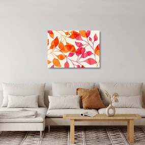 Üveg kép - Narancssárga levelek (70x50 cm)