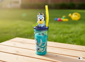 Bluey Splash 3D műanyag szívószálas pohár 360 ml