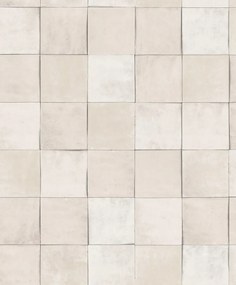 Tapéta Utánzat Bézs Csempe Vastag Mosható Tapéta