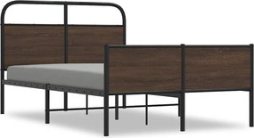 vidaXL ágykeret matrac nélkül 140x200 cm barna tölgyfa műfa