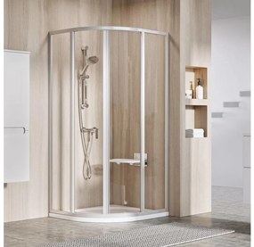 Ravak 3114OU02Z1 - SUPERNOVA negyedkör alakú, négyrészes zuhanykabin 80x80 cm, szatén