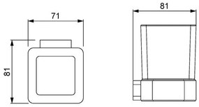 AREZZO design MONO üveg pohár tartó, szálcsiszolt arany