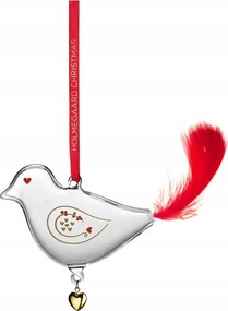 Holmegaard Christmas 2025 Üveggömb Karácsonyi medál Madárka