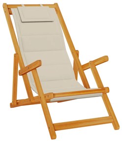 2 db-os Összecsukható Strandfotel Taupe Tömör Akácfából &amp; Textilénből