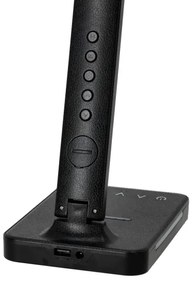 LED Dimmelhető lámpa vezeték nélküli QI töltéssel, kijelzővel és USB porttal LED/7W/230V 3000-6000K