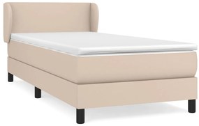 cappuccino színű műbőr rugós ágy matraccal 80 x 200 cm