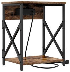 Éjjeliszekrény 2 pcs Füstölt tölgy 41 x 31 x 51 cm Faanyag