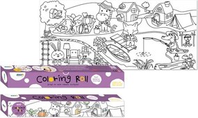 Színező tekercs, öntapadó, 31x355 cm, STICK N, vidám falu (SN29006)