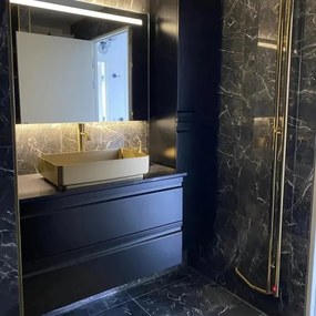 BATH DELUXE 06-052-18-70-00 - LJORDAL 52x34 cm ráültethető mosdó acél/sárgaréz