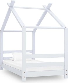 vidaXL fehér tömör fenyőfa gyerekágy-keret 70 x 140 cm