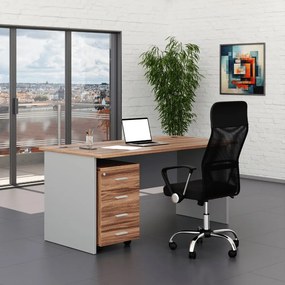 Irodabútor garnitúra SimpleOffice 1, 160 cm, dió / szürke