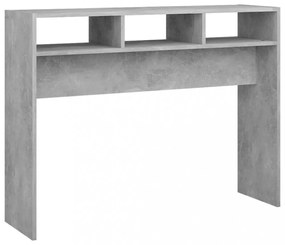 betonszürke szerelt fa tálalóasztal 105 x 30 x 80 cm