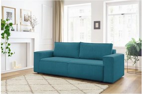 Türkiz kordbársony kinyitható kanapé 245 cm Nihad – Bobochic Paris