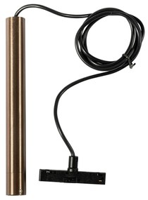 Modern, sötét bronz függőlámpa 1 fázisú sínrendszerhez - Slimline Keno