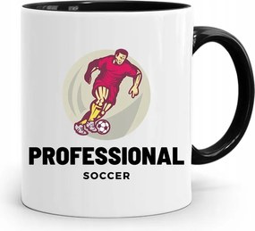 Fekete Bögre Labdarúgóknak Professional Soccer nyomott mintával