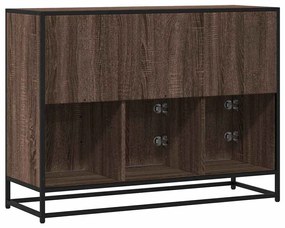 barna tölgyszínű szerelt fa tálalószekrény 100x35x76 cm