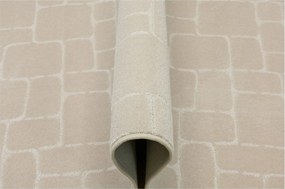 Szőnyeg Bézs Kasmír Sűrű Csillogó Geometria Juta Thebe 200x400 cm