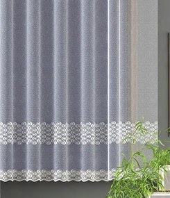 Mg Függöny jacquard 628/128 Fehér 300x160cm Kész M Szalaggal