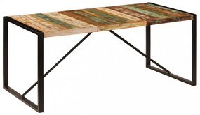 tömör újrahasznosított fa étkezőasztal 180 x 90 x 75 cm