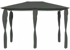 antracitszürke pavilon oszlop takarókkal 3 x 4 x 2,6 m 160 g/m²
