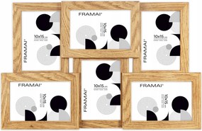 Multirama képkeret 6 képhez 10x15 cm tölgy Framai
