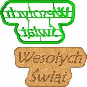 Karácsonyi Mézeskalács Forma Karácsony Boldog Karácsonyt 9cm