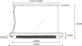 Függeszték Fekete CALIXT LUCIDE 05433-02-30