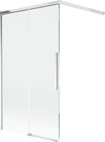 Mexen Rox kétszárnyú, 120 x 150 cm-es toló kádparaván, átlátszó, króm - 8C9-120-003-01-00