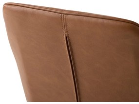 Barna kárpitozott karfás étkezőfotel szett 2 db-os Nolan Stripe – Unique Furniture