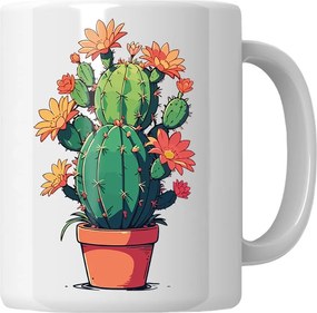 Virágzó Kaktusz Bögre Ajándék Kertésznőnek