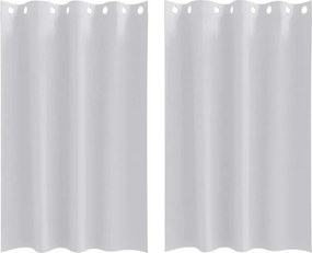 vidaXL Fekete Függöny Gyűrűkkel 2 pcs Halvány szürke 175 x 140 cm