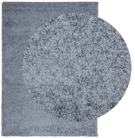 PAMPLONA kék magas szálú bolyhos modern szőnyeg 200 x 280 cm