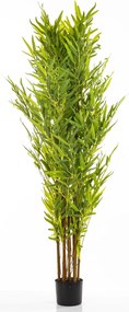 Magas realisztikus zöld mesterséges bambusz növény a belső térbe