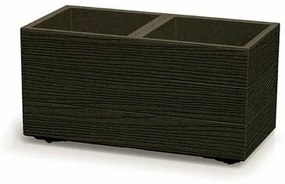 MADERA SQUARE ECO WOOD virágtartó 57,7 cm, sötétbarna, S