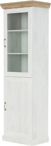 vitrines szekrény, északi sosna/vadtölgy, ROYAL W1D