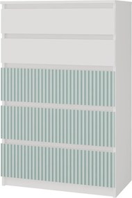 MIX M5 ARTEO komód 109, 70x109.5x40 cm, fehér-mentazöld